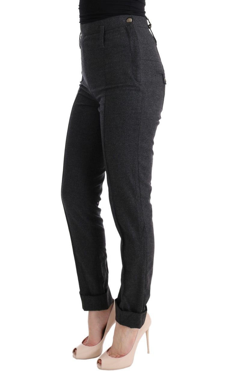 Ermanno Scervino Chic Gray Casual Skinny Pants Ermanno Scervino