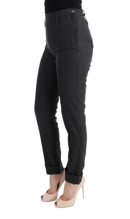 Ermanno Scervino Chic Gray Casual Skinny Pants Ermanno Scervino