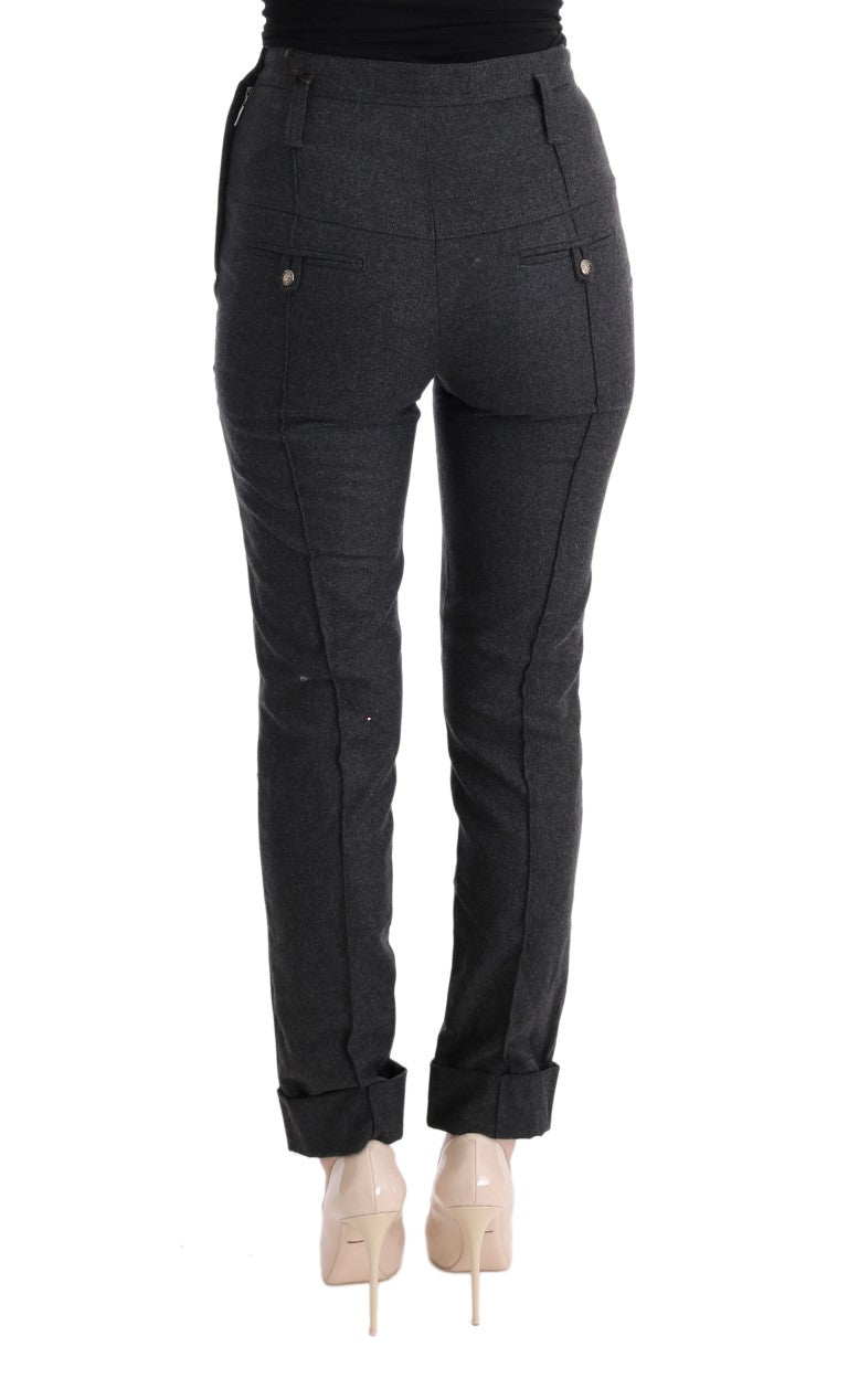 Ermanno Scervino Chic Gray Casual Skinny Pants Ermanno Scervino