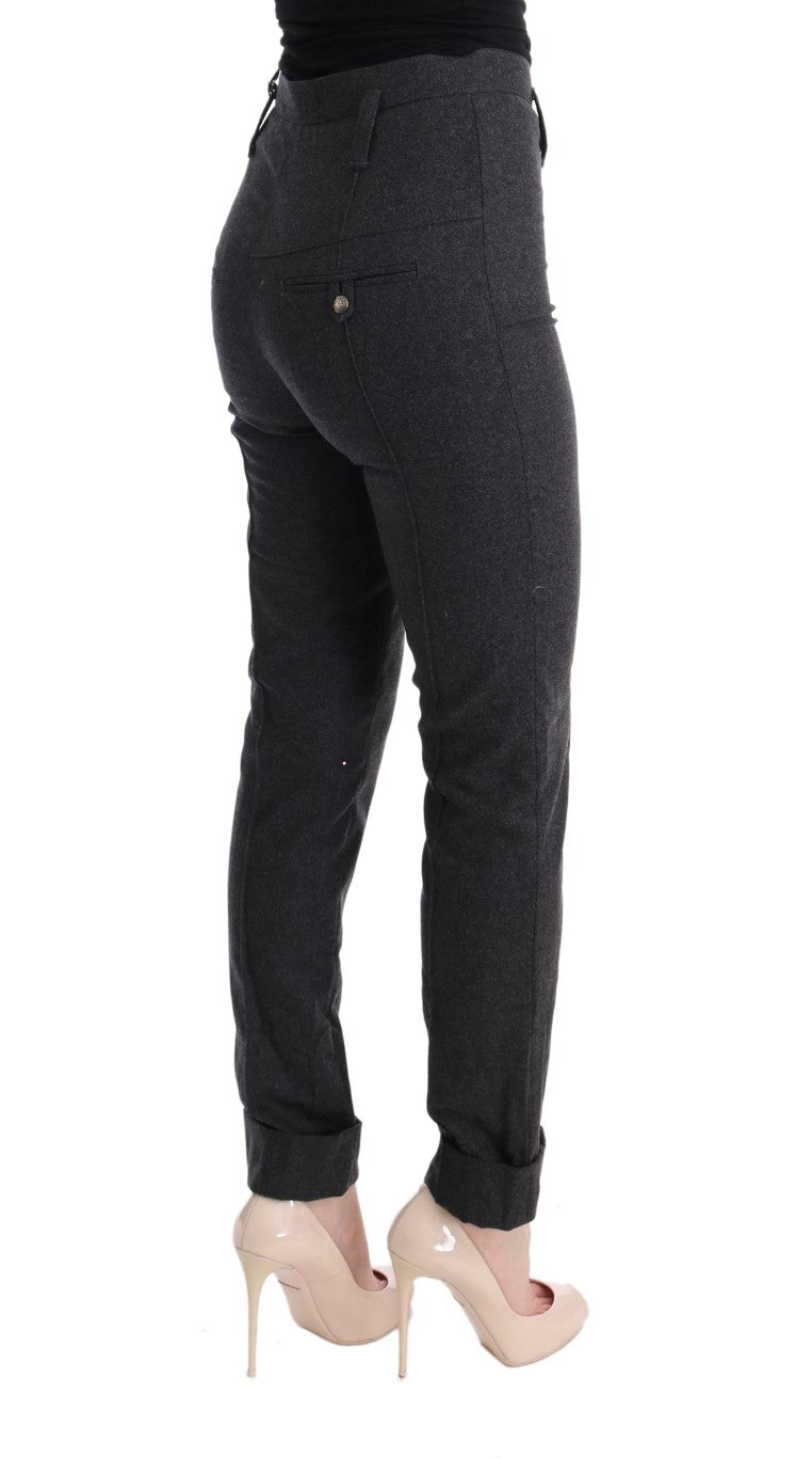 Ermanno Scervino Chic Gray Casual Skinny Pants Ermanno Scervino