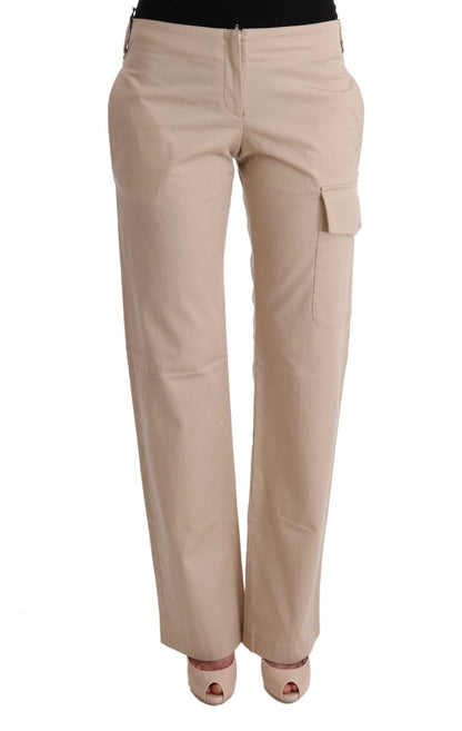 Ermanno Scervino Chic Beige Cropped Pants - Regular Fit Elegance Ermanno Scervino