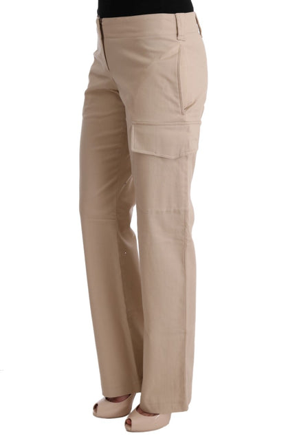 Ermanno Scervino Chic Beige Cropped Pants - Regular Fit Elegance Ermanno Scervino