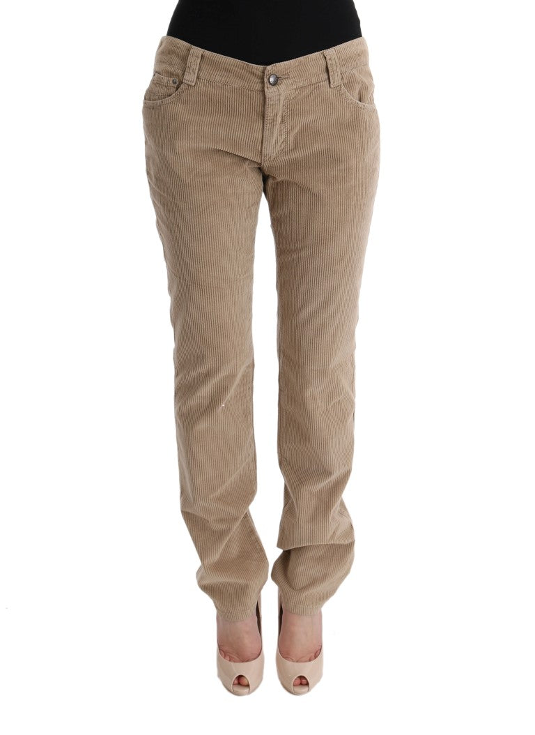 Ermanno Scervino Beige Regular Fit Luxe Trousers Ermanno Scervino