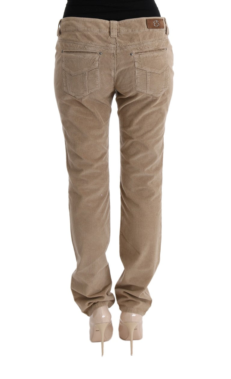 Ermanno Scervino Beige Regular Fit Luxe Trousers Ermanno Scervino