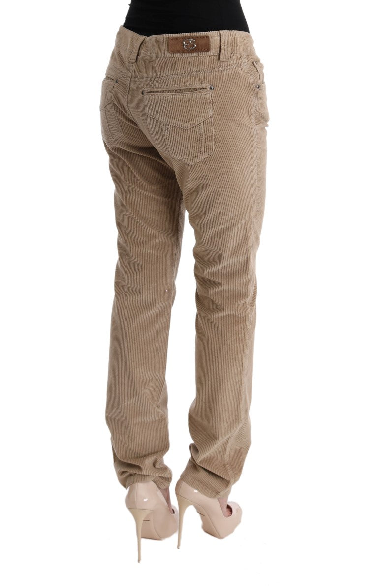 Ermanno Scervino Beige Regular Fit Luxe Trousers Ermanno Scervino