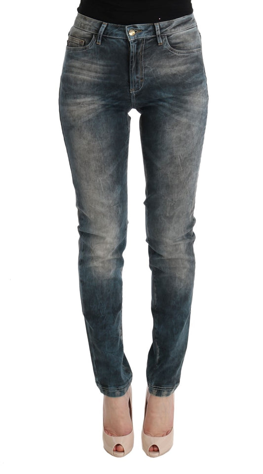 Cavalli Chic Blue Wash Slim Fit Jeans Cavalli