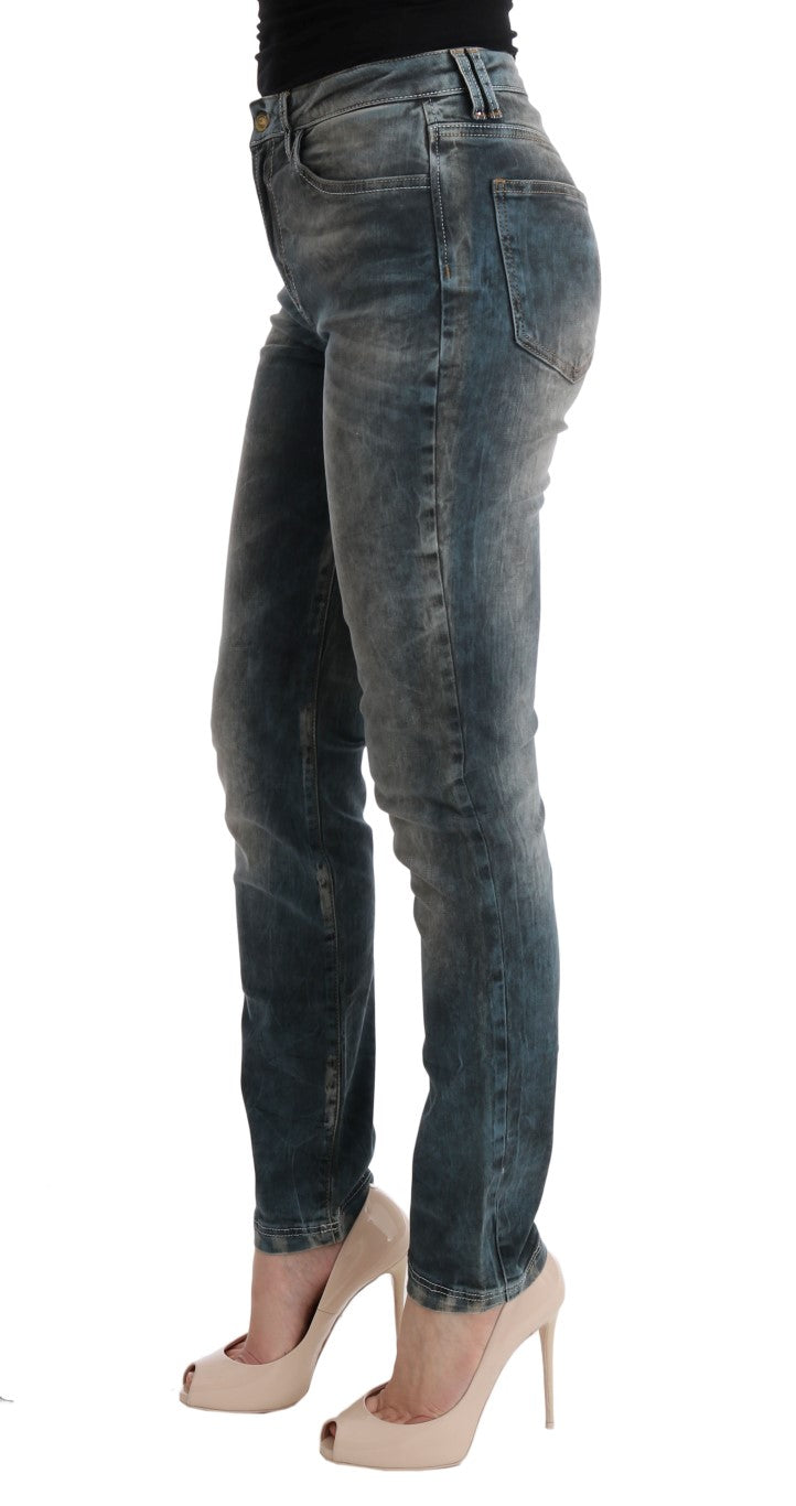 Cavalli Chic Blue Wash Slim Fit Jeans Cavalli