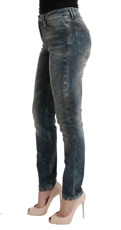 Cavalli Chic Blue Wash Slim Fit Jeans Cavalli