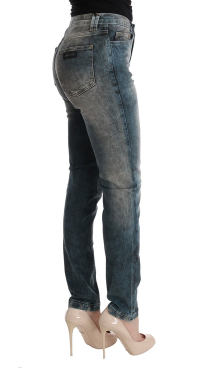 Cavalli Chic Blue Wash Slim Fit Jeans Cavalli