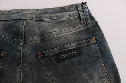 Cavalli Chic Blue Wash Slim Fit Jeans Cavalli