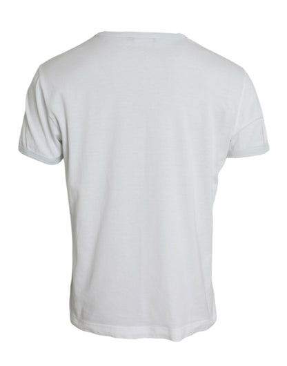 Dolce & Gabbana White Cotton Round Neck Short Sleeve T-shirt Dolce & Gabbana