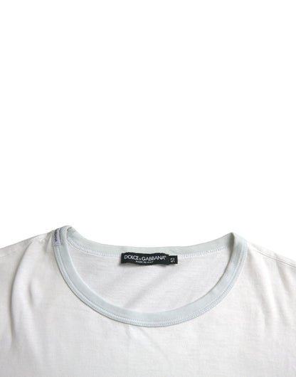 Dolce & Gabbana White Cotton Round Neck Short Sleeve T-shirt Dolce & Gabbana