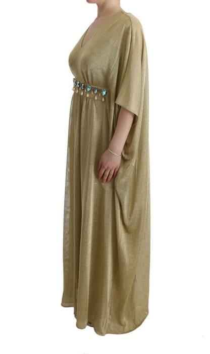 Dolce & Gabbana Elegant Gold Shift Gown Dress Dolce & Gabbana