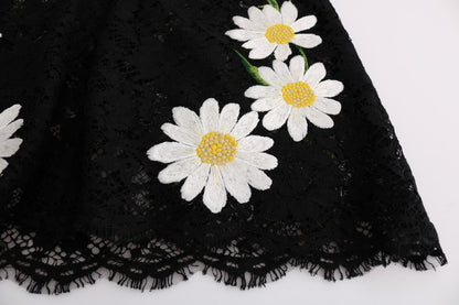 Dolce & Gabbana Black Floral Lace Chamomile Embroidered Dress Dolce & Gabbana