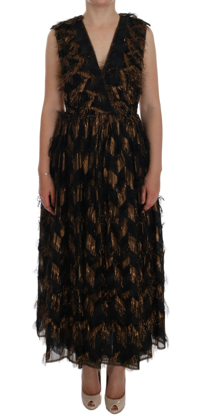 Dolce & Gabbana Elegant A-Line Full Length Sleeveless Dress Dolce & Gabbana