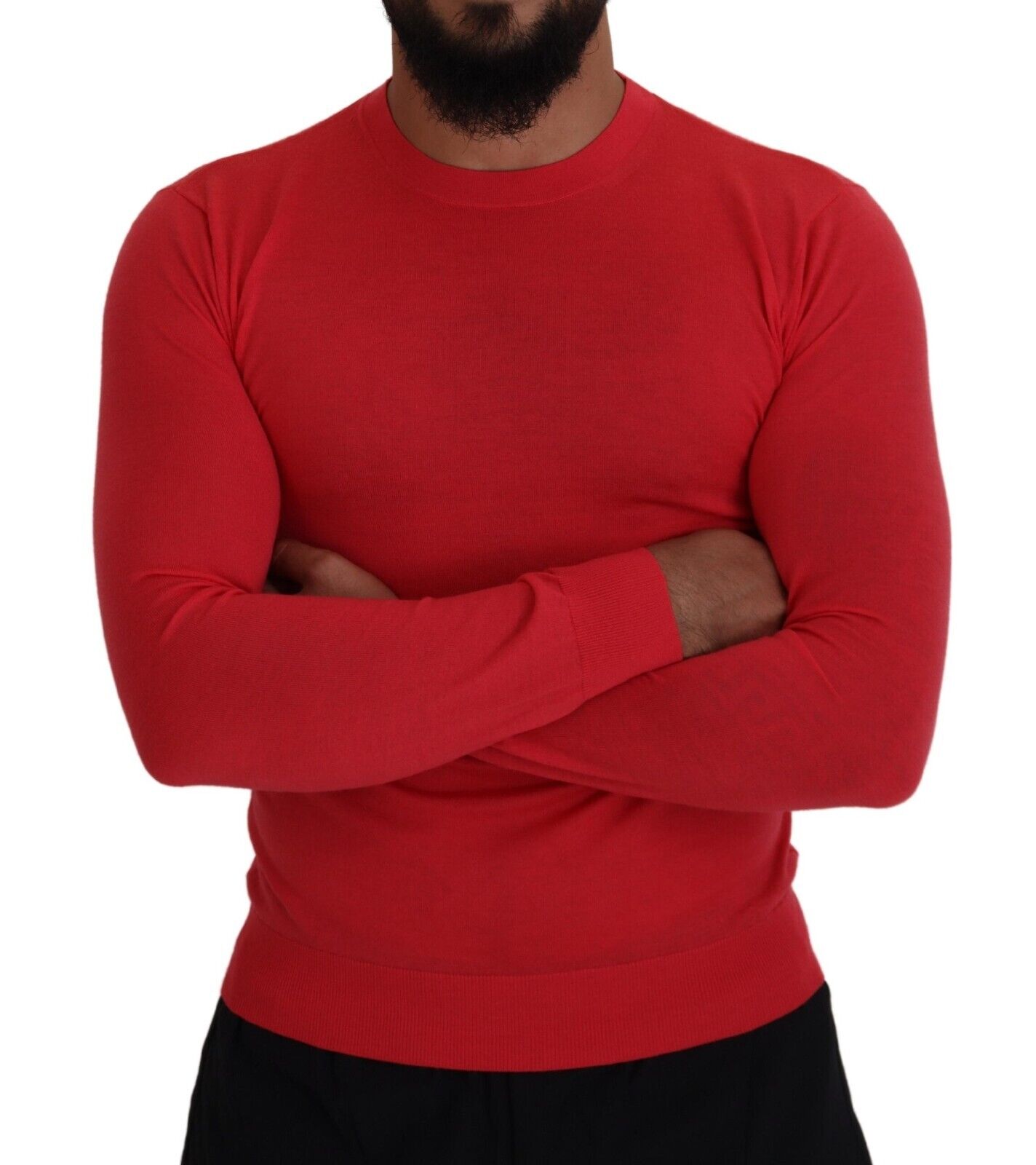 Dsquared² Red Wool Long Sleeves Crewneck Pullover Sweater Dsquared²