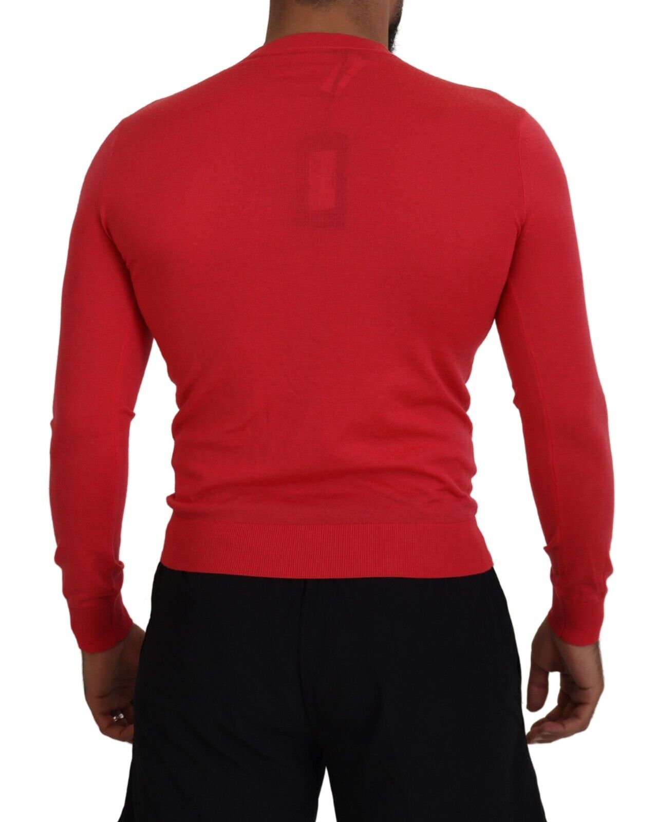 Dsquared² Red Wool Long Sleeves Crewneck Pullover Sweater Dsquared²