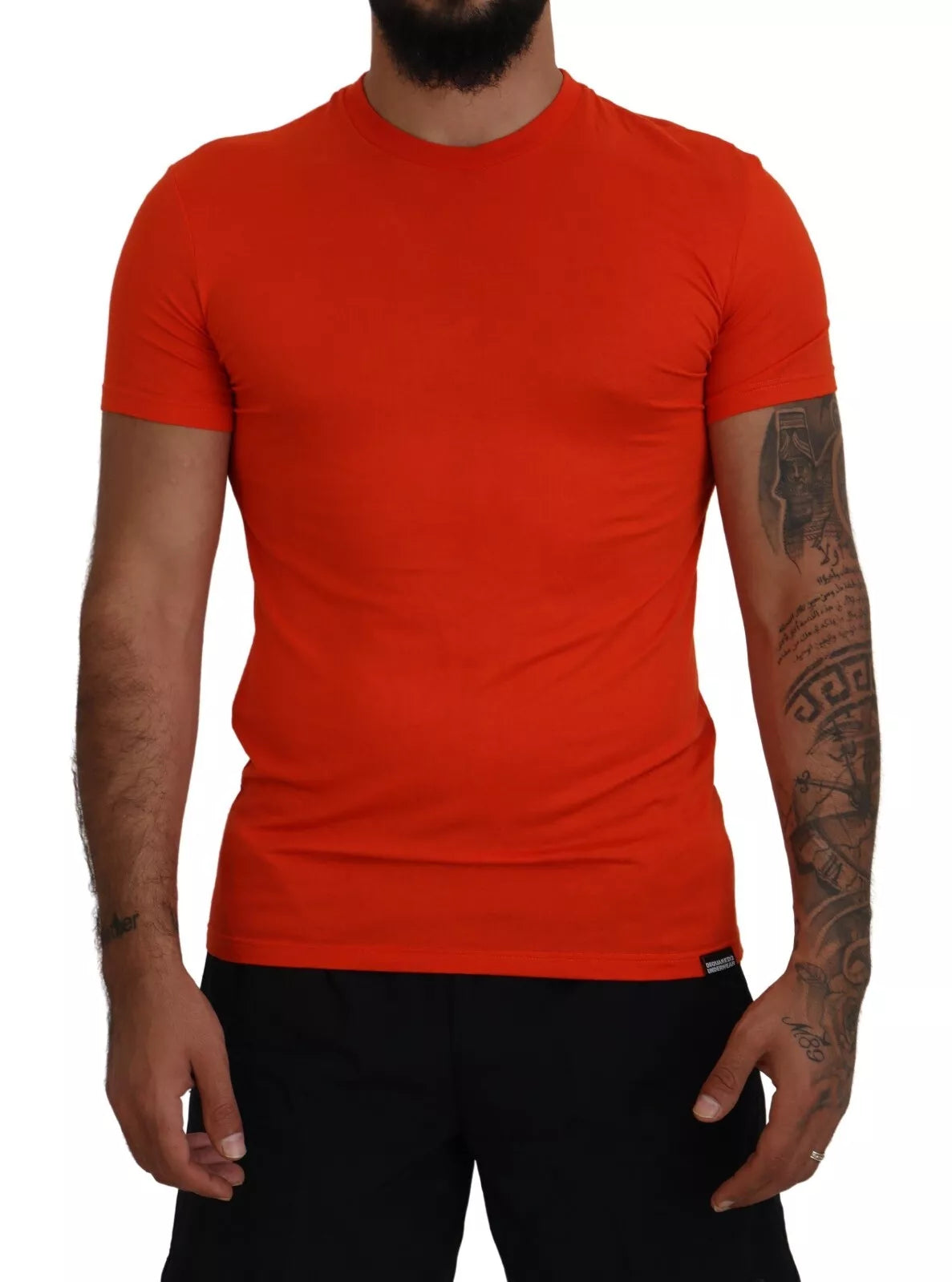 Dsquared² Orange Modal Short Sleeves Crewneck T-shirt Dsquared²