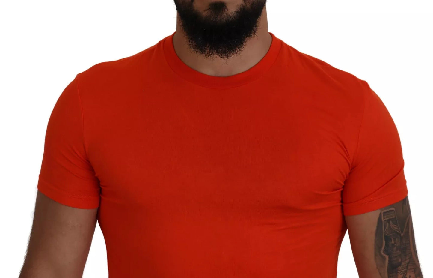 Dsquared² Orange Modal Short Sleeves Crewneck T-shirt Dsquared²