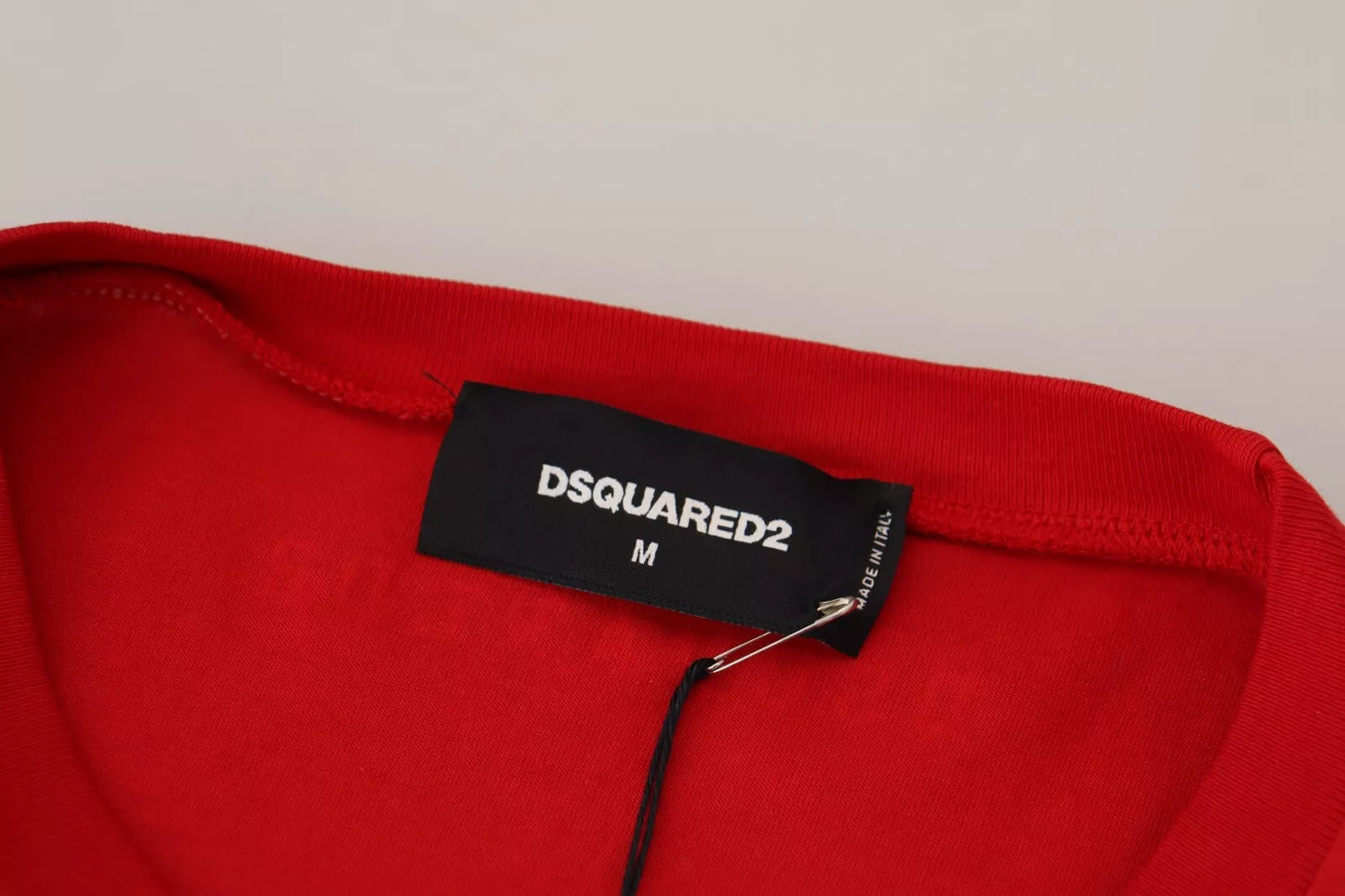 Dsquared² Red Printed Cotton Short Sleeves Crewneck T-shirt Dsquared²