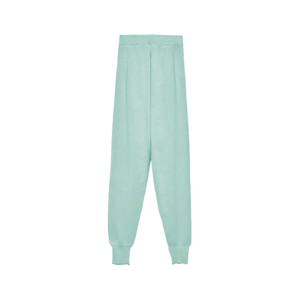 Hinnominate Mint Green Wool Blend Tracksuit Trousers Hinnominate