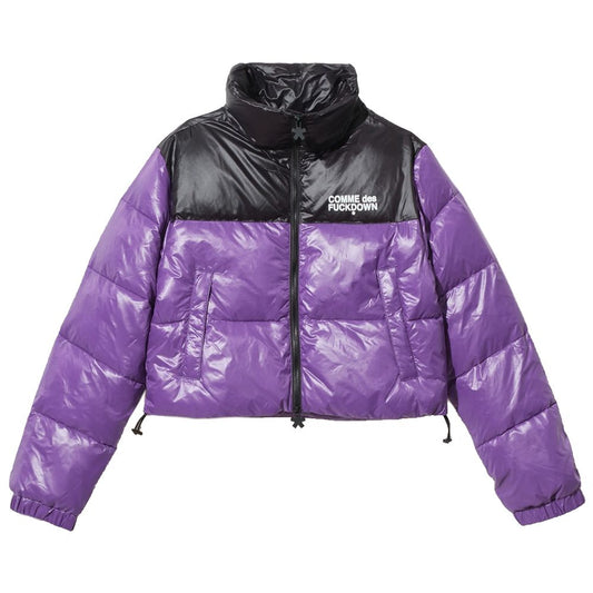 Comme Des Fuckdown Chic Purple Nylon Down Jacket Comme Des Fuckdown