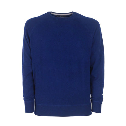 Emilio Romanelli Navy Blue Cashmere Crew Neck Sweater - Slim Fit Emilio Romanelli