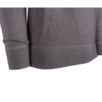 Emilio Romanelli Elegant Gray Cashmere Crew Neck Sweater Emilio Romanelli