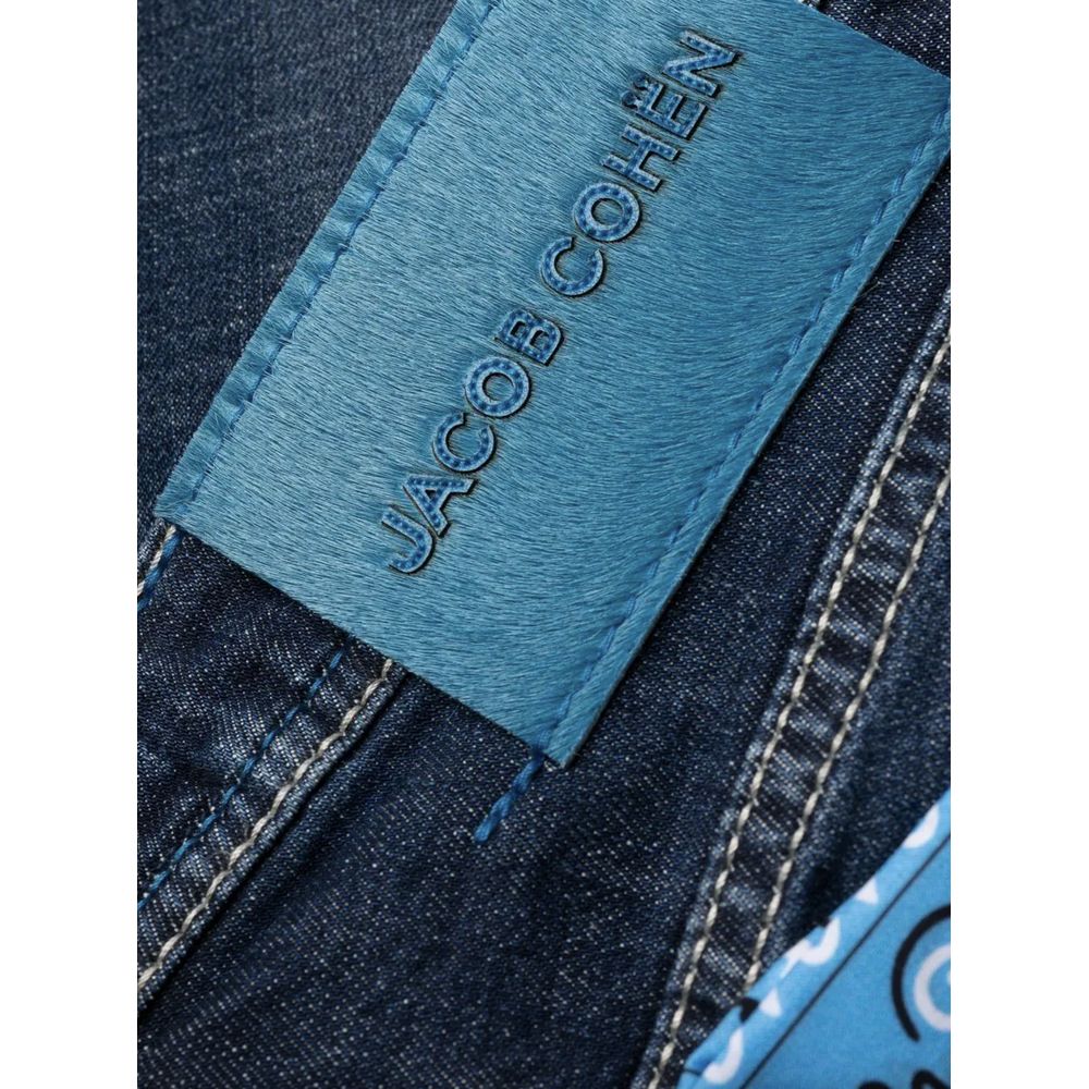 Jacob Cohen Exclusive Indigo Straight Leg Jeans with Bandana Detail Jacob Cohen