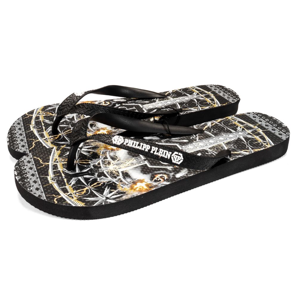 Philipp Plein Multicolor Graphic Print Women's Flip Flops Philipp Plein