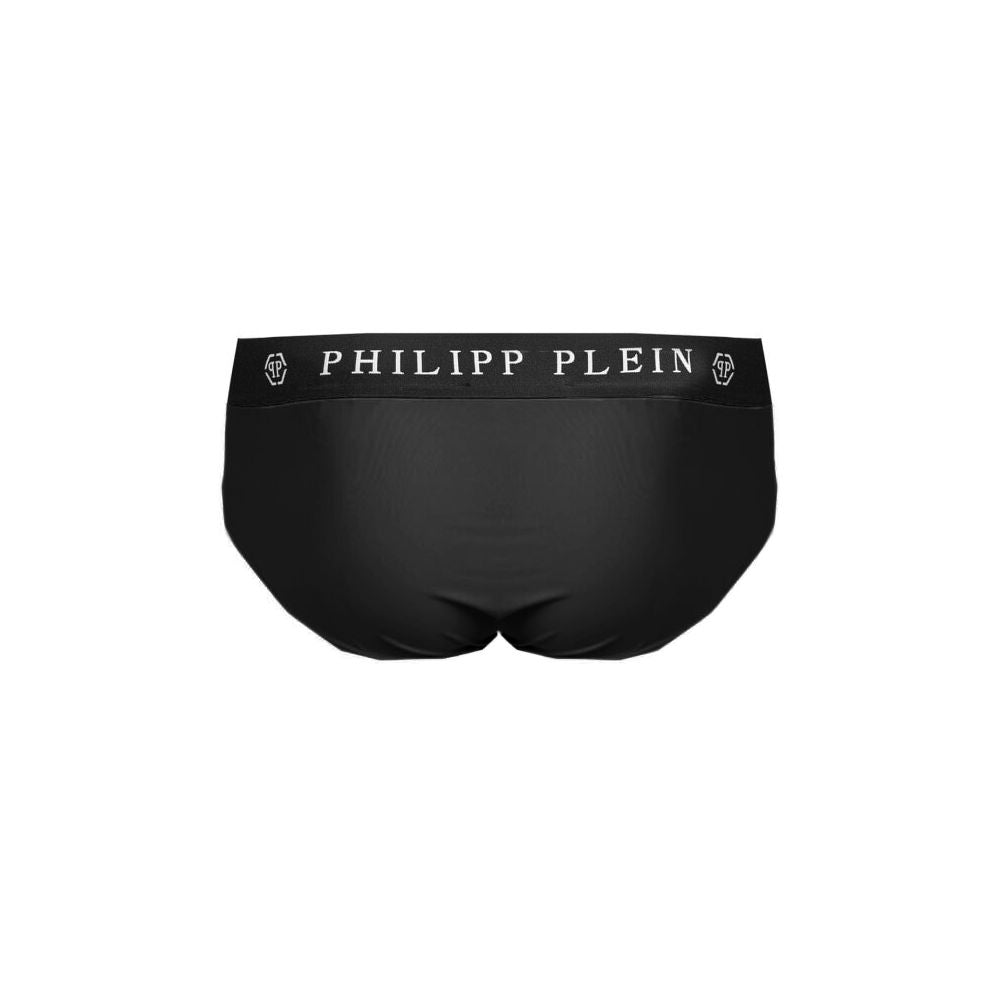 Philipp Plein Sleek Nylon Swim Briefs with Iconic Logo Detail Philipp Plein