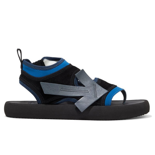 Off-White Chic Neoprene and Suede Sandals in Blue Off-White