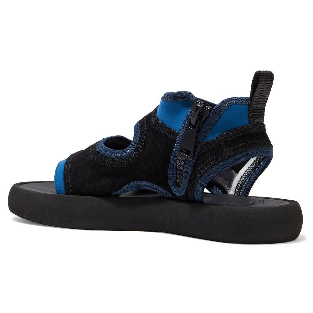 Off-White Chic Neoprene and Suede Sandals in Blue Off-White