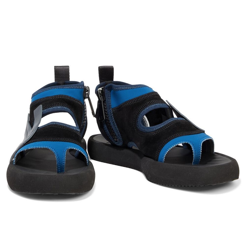 Off-White Chic Neoprene and Suede Sandals in Blue Off-White