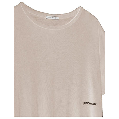 Hinnominate Elegant Oversized Modal Tee with Logo Hinnominate