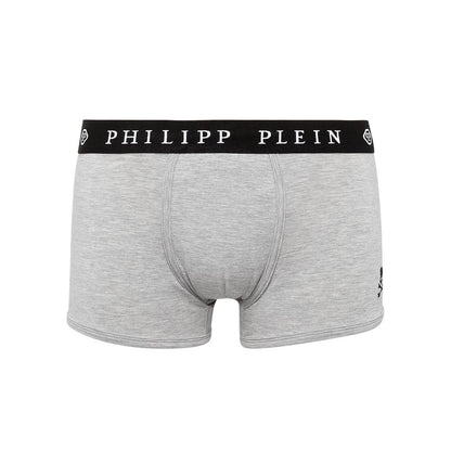 Philipp Plein Sleek Gray Boxer Duo Philipp Plein