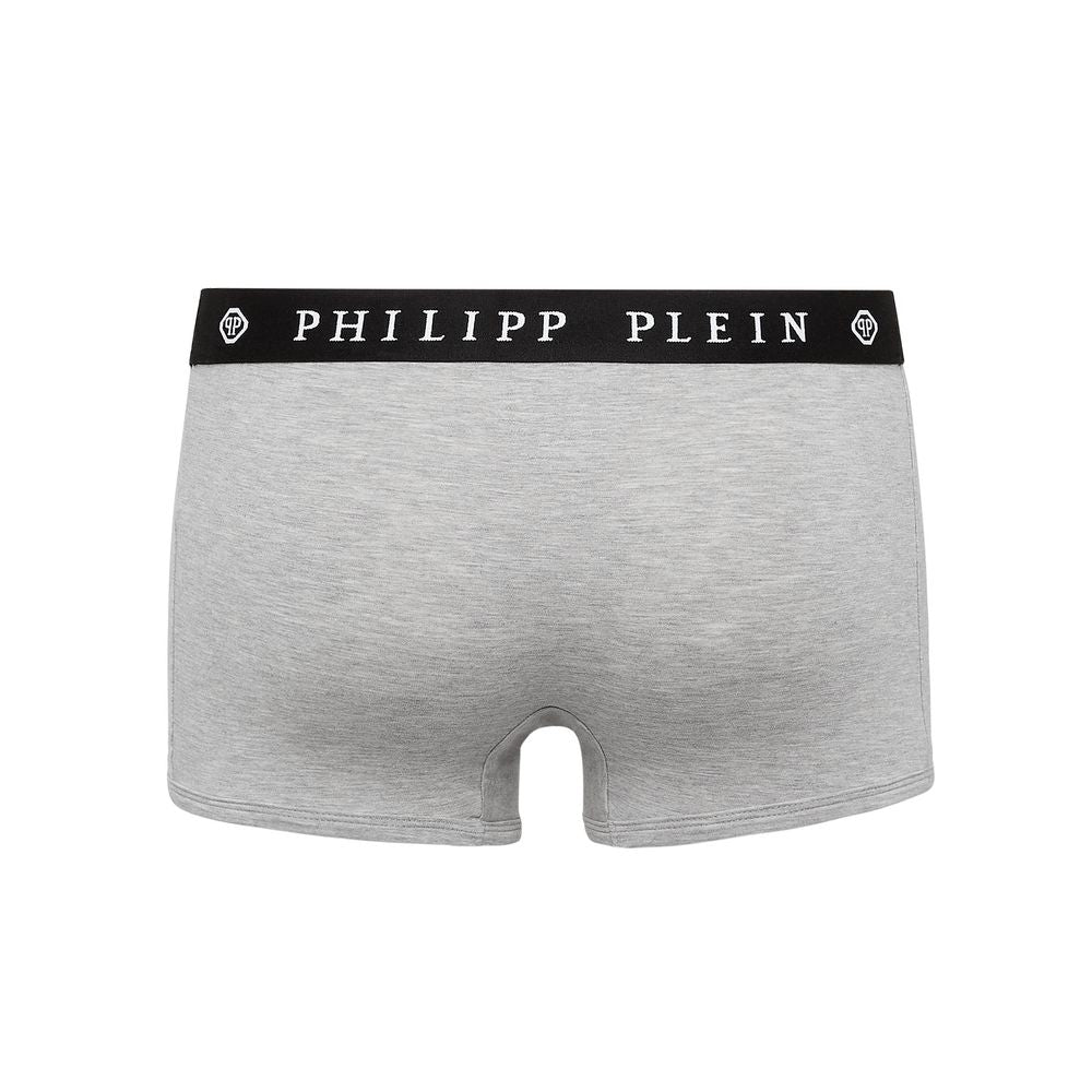 Philipp Plein Sleek Gray Boxer Duo Philipp Plein