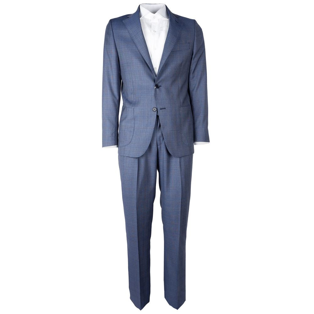 Made in Italy Blue Wool Vergine Suit Made in Italy