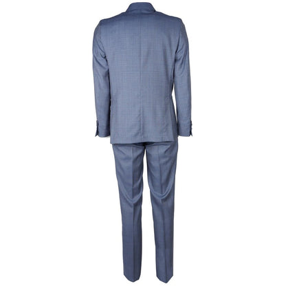 Made in Italy Blue Wool Vergine Suit Made in Italy