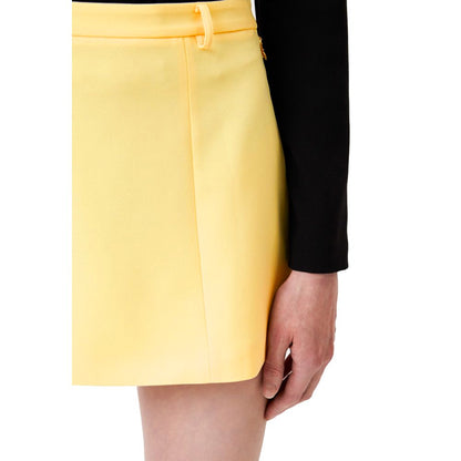 Patrizia Pepe Yellow Polyester Skirt Patrizia Pepe