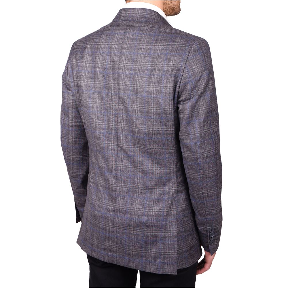 Made in Italy Brown Wool Vergine Blazer