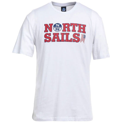 North Sails Elegant White Cotton Logo Tee North Sails