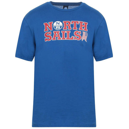 North Sails Ocean Blue Cotton Tee with Signature Chest Logo North Sails