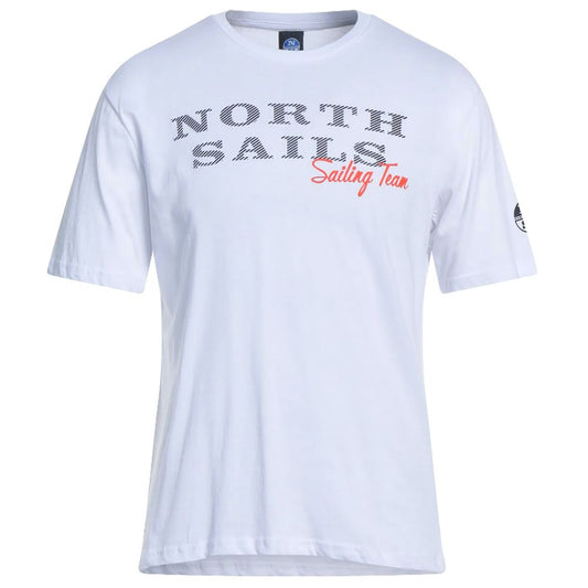 North Sails Pristine White Rubber Logo Tee North Sails