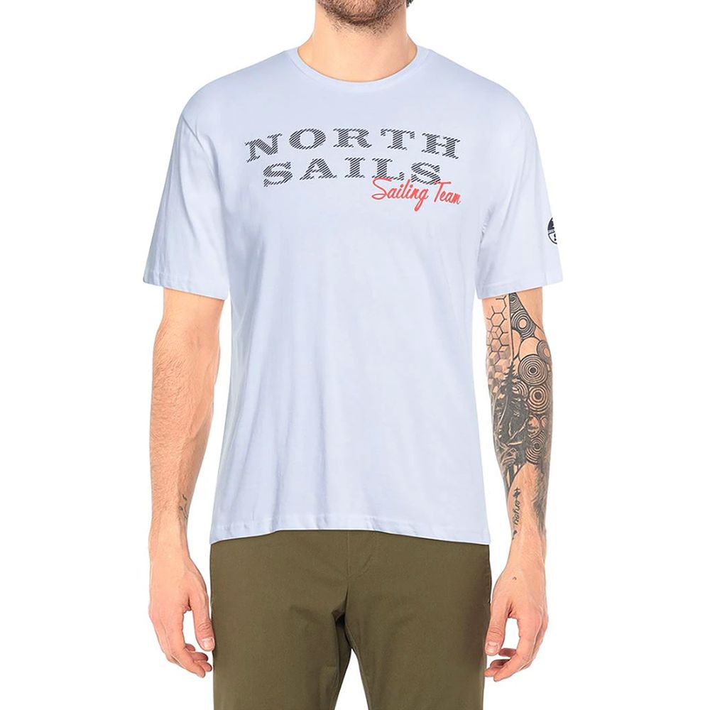 North Sails Pristine White Rubber Logo Tee North Sails