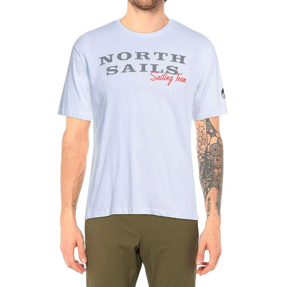 North Sails Pristine White Rubber Logo Tee North Sails