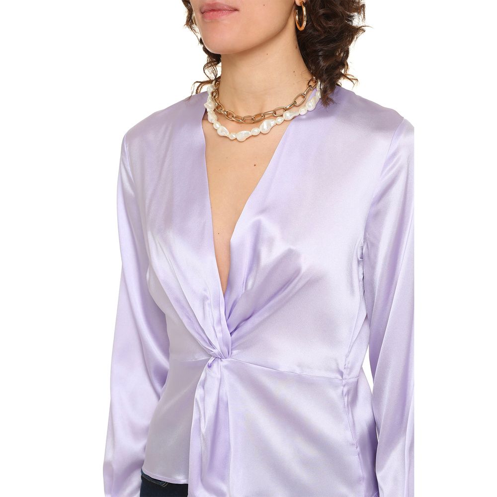 PINKO Lilac Silk Elegance Blouse PINKO