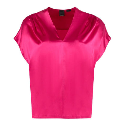 PINKO Elegant Fuchsia Silk Blend Blouse PINKO