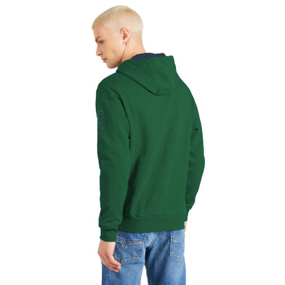 La Martina Elegant Green Hooded Cotton Sweatshirt La Martina