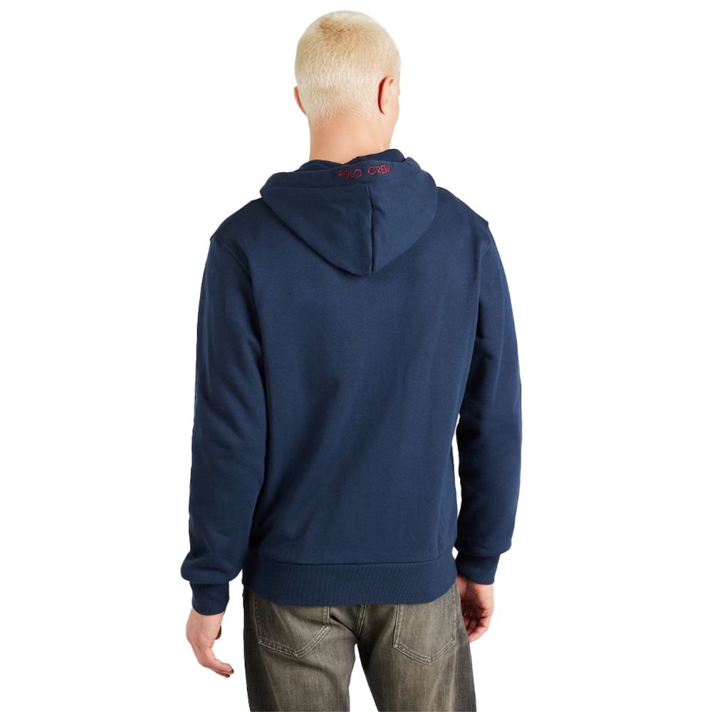 La Martina Elegant Full Zip Cotton Hoodie La Martina